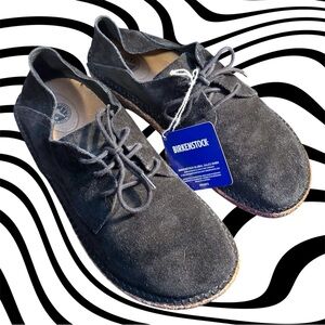 BIRKENSTOCK Black Gary Suede Leather Shoes β’ EU39 / 8W / 6M Narrow Fit
